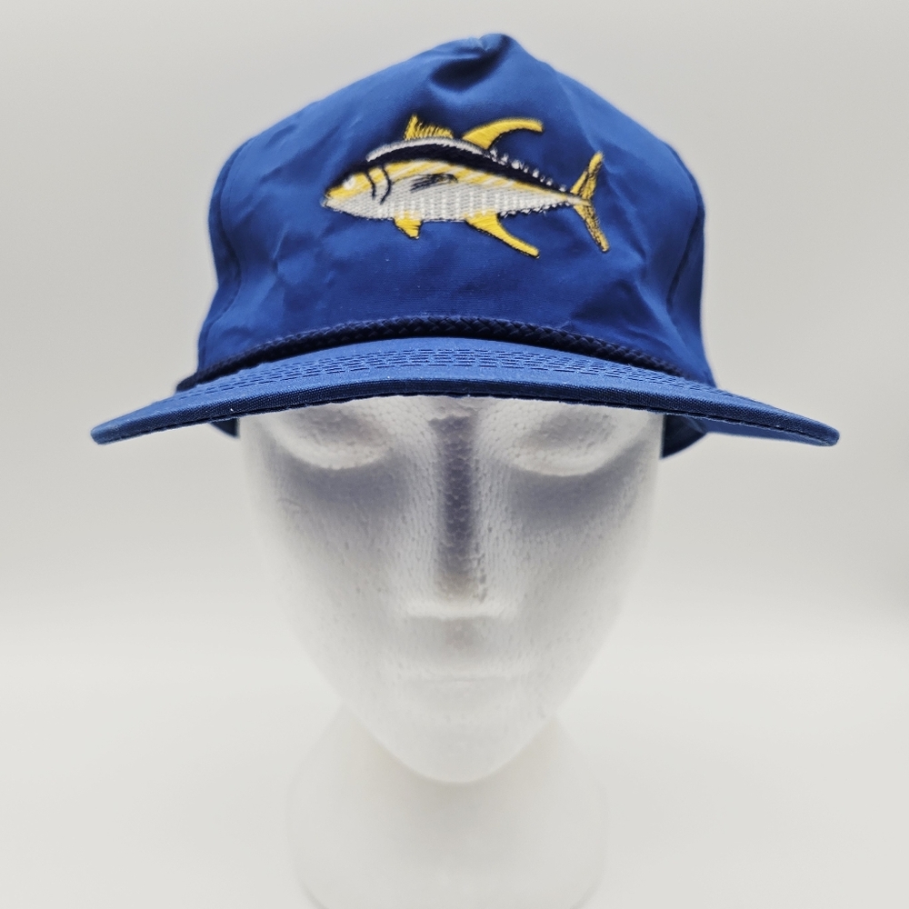 VINTAGE | Speedway yellowfin tuna fish snapback cap hat